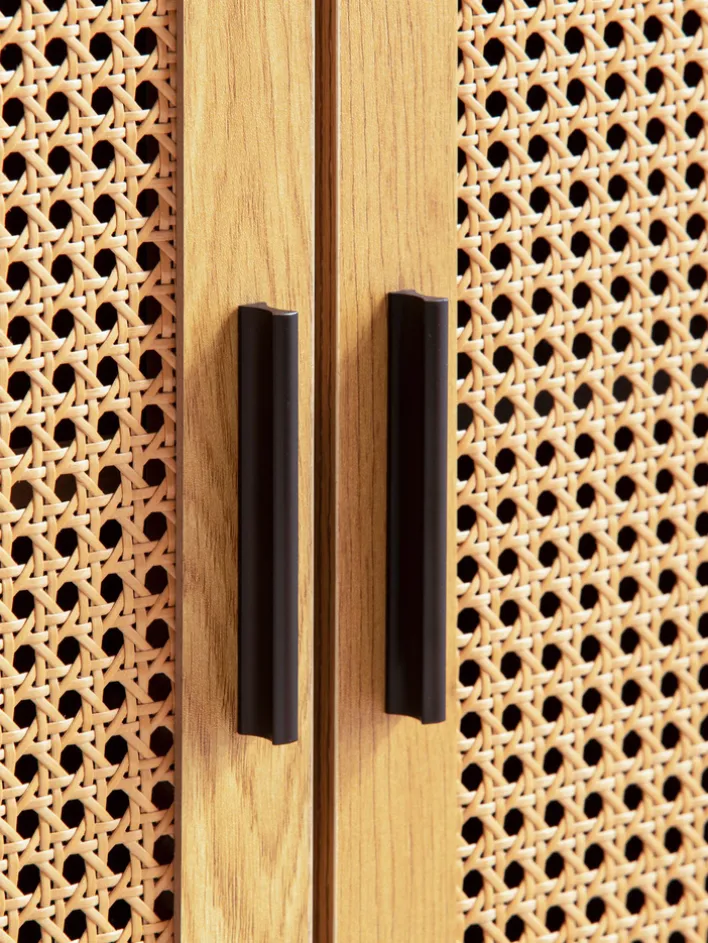 Sideboard 80 x 87 cm schwarz/braun