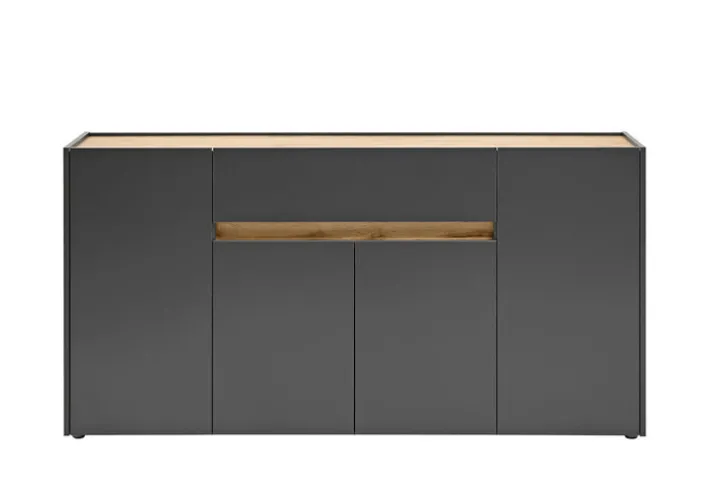 Sideboard CITY 170 x 86 cm anthrazit/braun
