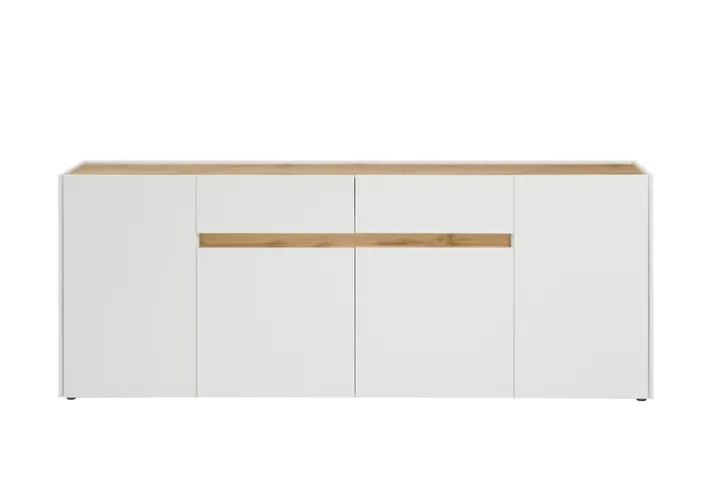 Sideboard CITY 223 x 86 cm weiß/braun
