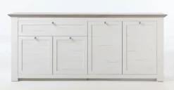 Sideboard ISADORA 210 x 91 cm weiß/ braun