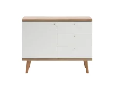 Sideboard LENA_MERLE 107 cm Eiche Riviera NB/ weiß matt