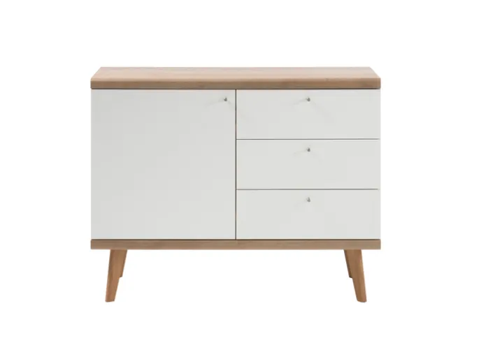 Sideboard LENA_MERLE 107 cm Eiche Riviera NB/ weiß matt
