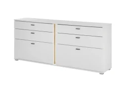 Sideboard LONG ISLAND 200 cm weiß/ Wotan Eiche