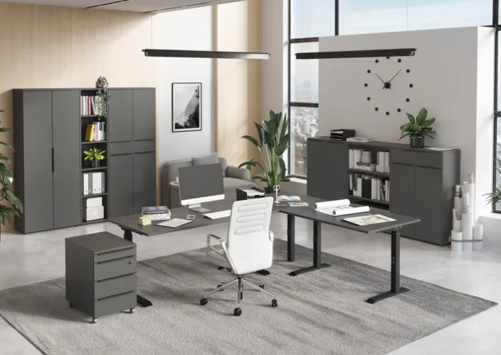 Sideboard LORENZ 161x101x40 cm graphit