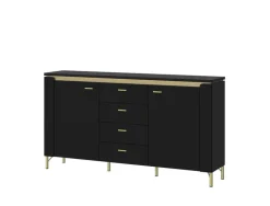 Sideboard NORICA 155,3x87,3 cm schwarz matt