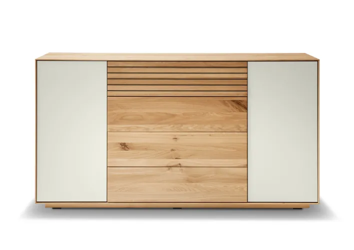 Sideboard RIVA Eiche massiv 83 x 158 x 45 cm geölt Braun