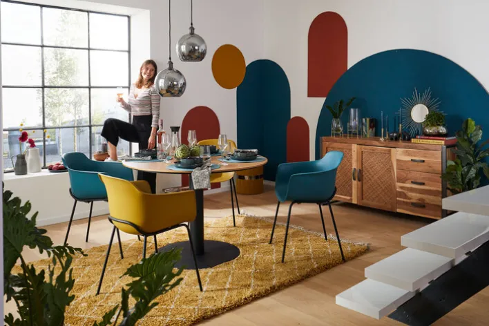 Sideboard TOM 150 x 80 cm Akazie massiv/anthrazit