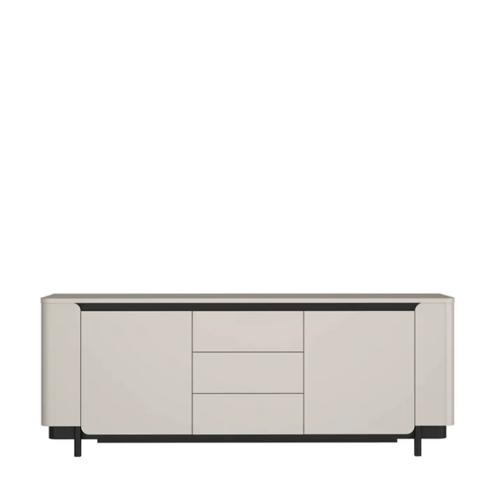 Sideboard VODOL 205x78 cm Sand/Schwarz