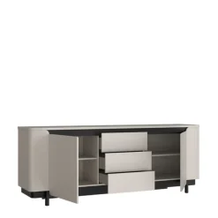 Sideboard VODOL 205x78 cm Sand/Schwarz