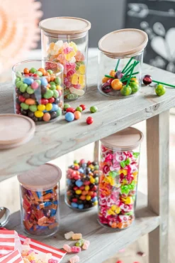 SIMAX Vorratsglas mit Holzdeckel 1500 ml Sicherheitsglas transparent