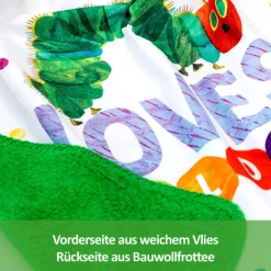 Smithy Kinderdecke RAUPE NIMMERSATT 75 x 90 cm weiß/mehrfarbig