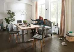 Sofa COSIMO Stoffbezug Grau ca. 170 x 99 x 82 cm