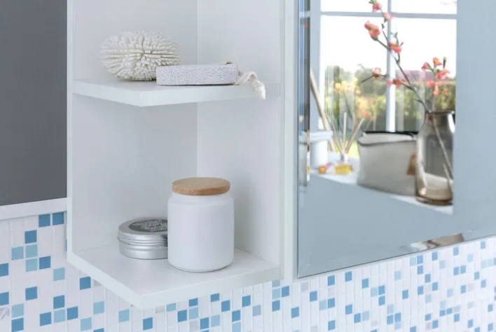 Spiegelschrank 80 x 65 cm weiß