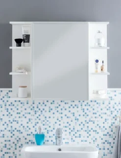 Spiegelschrank 80 x 65 cm weiß