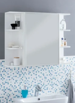 Spiegelschrank 80 x 65 cm weiß