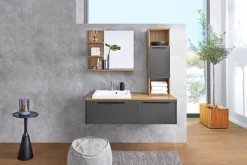 Spiegelschrank JOHN grau / Flagstaff Oak