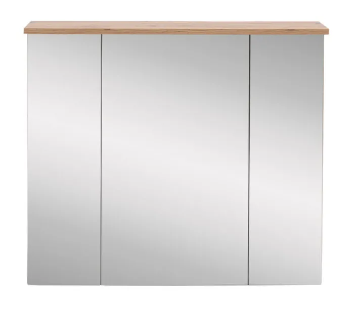Spiegelschrank NORA 80,5 x 72,3 cm Eiche Landhaus