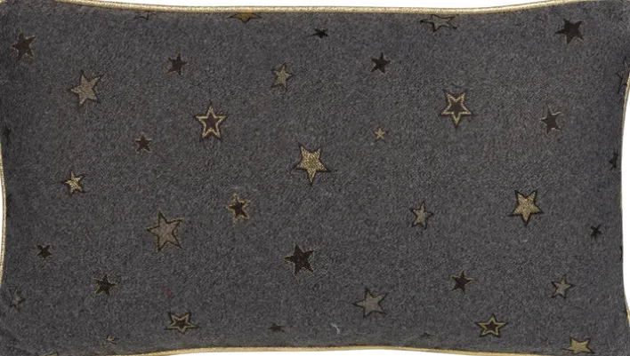 SPRÜGEL Kissenhülle HOMEY STAR 30x50 cm Grau,Goldfarbig
