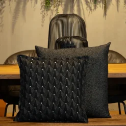 SPRÜGEL Kissenhülle HOMEY TREE 40x40 cm Schwarz,Goldfarbig