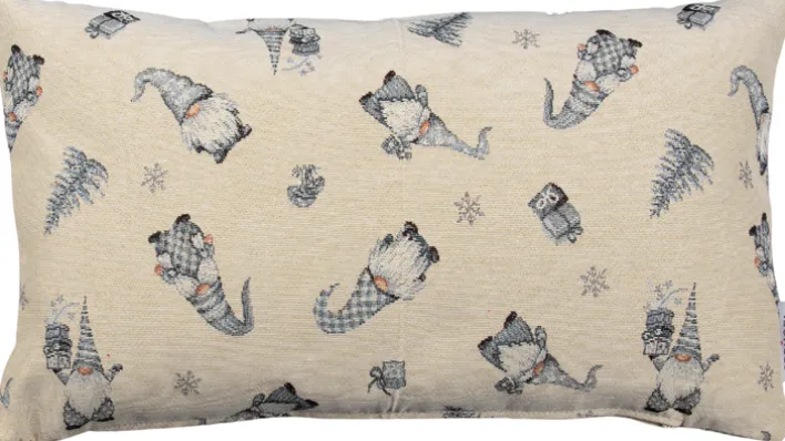 SPRÜGEL Kissenhülle Textil 50 x 30 cm Beige-Grau