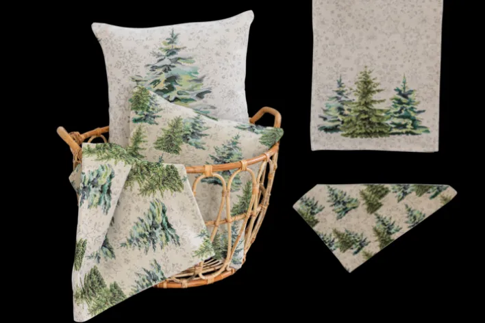 SPRÜGEL Tischband NEOTERIC FOREST 50 x 150 cm beige/grün