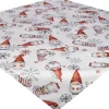 SPRÜGEL Tischdecke GNOMOS SNOWFLAKE 85 x 85 cm rot/grau