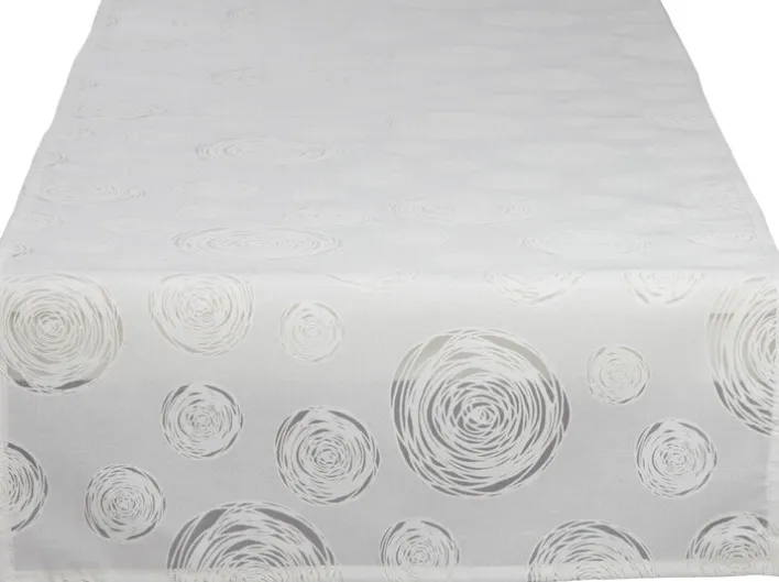 SPRÜGEL Tischläufer KUNSTKREISE I 50 x 150 cm beige/weiß