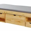Stauraum-/Funktionsbett EMILIAN 90 x 200 cm braun