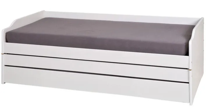 Stauraum-/Funktionsbett JANNES 90 x 200 cm weiß