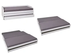 Stauraum-/Funktionsbett JANNES 90 x 200 cm weiß