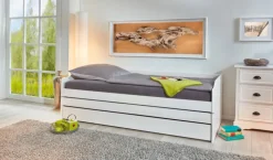 Stauraum-/Funktionsbett JANNES 90 x 200 cm weiß