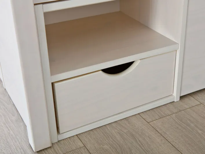 Stauraum-/Funktionsbett LAURO 180 x 200 cm weiß