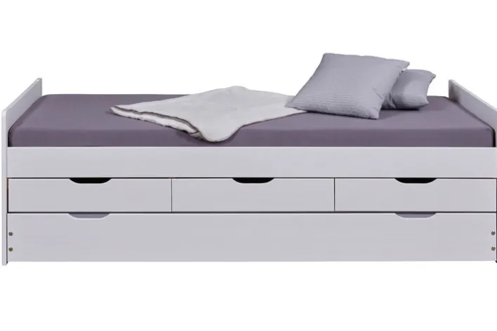 Stauraum-/Funktionsbett MARKUS 90 x 200 cm weiß