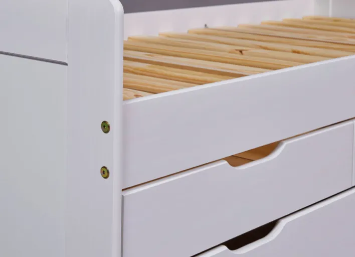 Stauraum-/Funktionsbett MARKUS 90 x 200 cm weiß