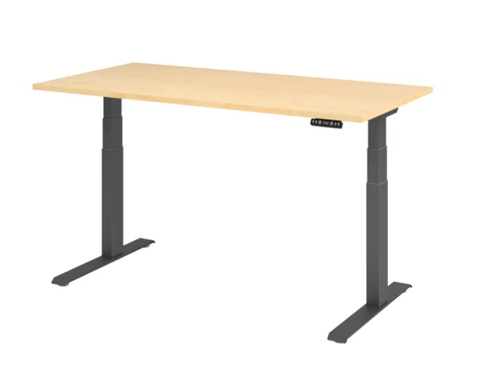 Stehtisch 160 x 129 x 80 cm Ahorn/ Graphit