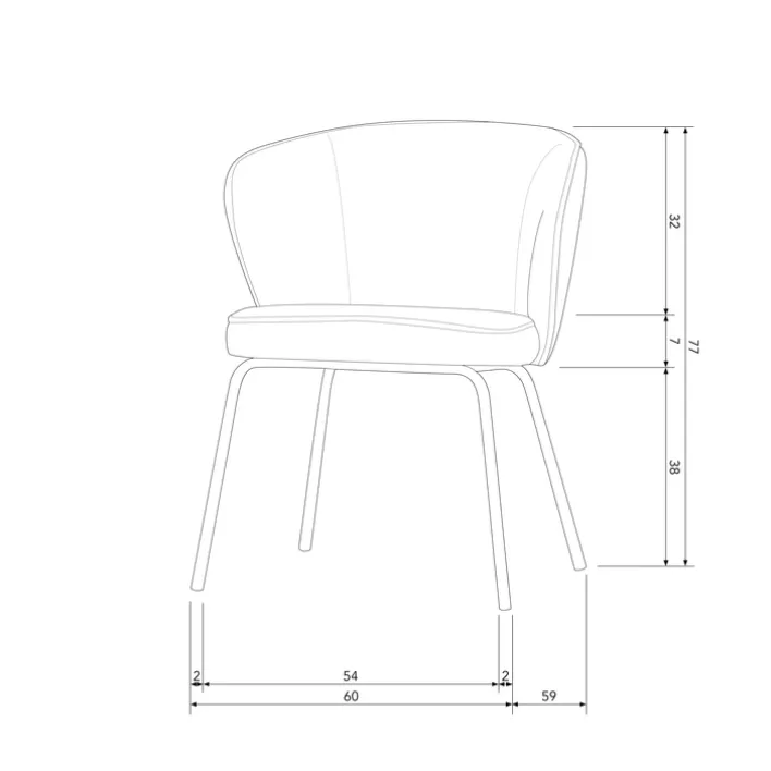 Stuhl ADMIT 2er-Set natur/schwarz