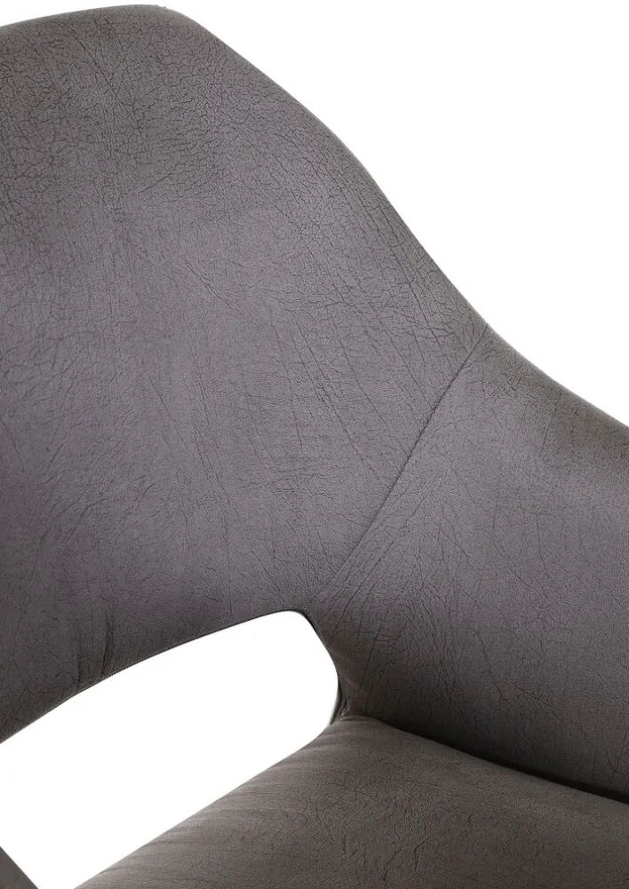 Stuhl MIKE hellgrau/schwarz ZickZackNaht