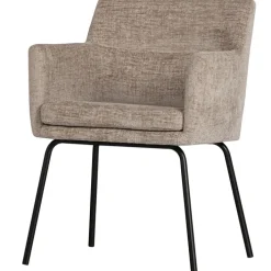 Stuhl mit Armlehnen KAM 2er Set sand/schwarz