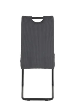 Stuhl NEREA Webstoff Cord anthrazit/Schwinggestell schwarz