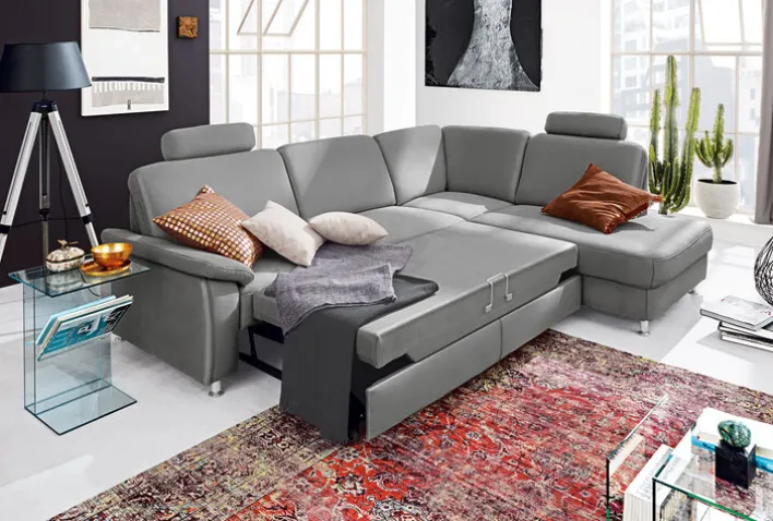 SYSTEMPOLSTER Ecksofa BILZEN-H SF-R alu