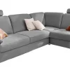 SYSTEMPOLSTER Ecksofa BILZEN-H R alu
