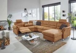 SYSTEMPOLSTER Wohnlandschaft ANDERLECHT-DK SF zimtbraun