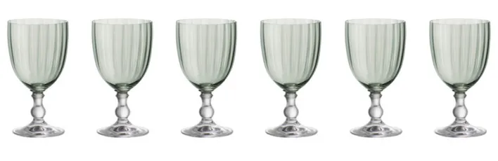TAFELWERT Rotweinkelch GIORGIA 6er Set rauchgrün