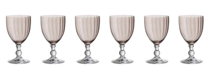 TAFELWERT Weißweinkelch GIORGIA 6er Set rauchbraun
