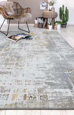 Teppich ALMONTE 120 x 170 cm creme/senfgelb