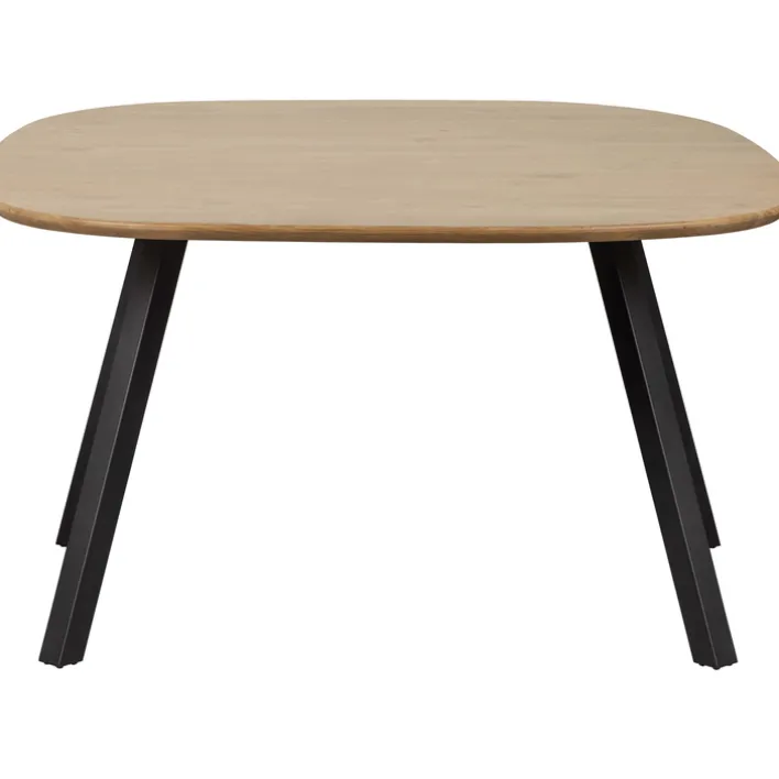 Tisch TABLO 130 x 130 cm Eiche massiv/schwarz