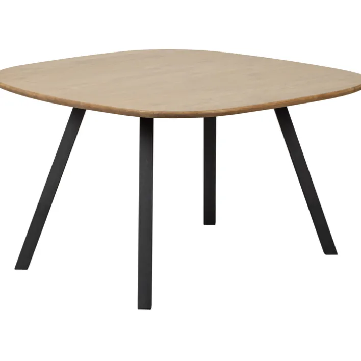 Tisch TABLO 130 x 130 cm Eiche massiv/schwarz