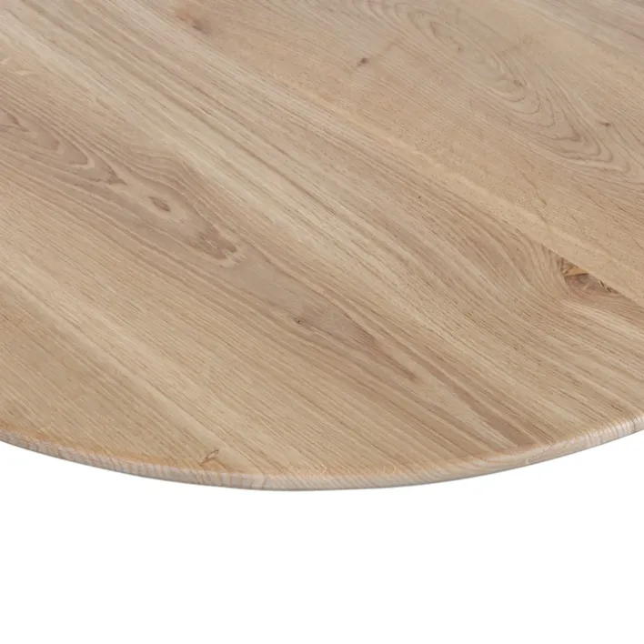 Tisch TABLO 130 x 130 cm Eiche massiv/schwarz