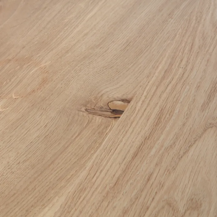 Tisch TABLO 130 x 130 cm Eiche massiv/schwarz