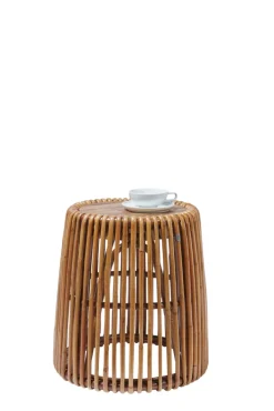TOM TAILOR Beistelltisch 50 x 50 cm Rattan/reyceltes Teakholz natur